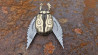 Khépri: scarabée égyptien, couteau d'exception en Bronze et Damas