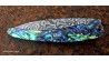 Couteau de collection Toltek manche en nacre abalone et manche en damas aléatoire