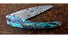 Couteau de collection Toltek manche en nacre abalone et manche en damas aléatoire