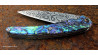 Couteau de collection Toltek manche en nacre abalone et manche en damas aléatoire