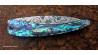 Couteau de collection Toltek manche en nacre abalone et manche en damas aléatoire