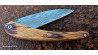 Couteau Toltek manche en Snakewood et sa lame damas