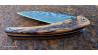 Couteau Toltek manche en Snakewood et sa lame damas