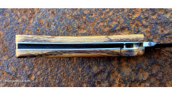 Couteau Toltek manche en Snakewood et sa lame damas