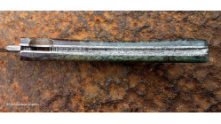 Couteau Toltek collection damas plume et son manche en racine de buis stabilisée et teintée vert