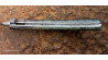 Couteau Toltek collection damas plume et son manche en racine de buis stabilisée et teintée vert