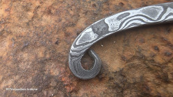 Kiridashi japonais: cutter en damas artisanal Œil d'Odin