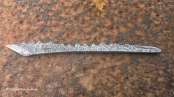 Cutter Japonais : Kiridashi en damas torsadé explosion
