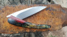 Couteau Toltek manche hybride: racine de buis et résine