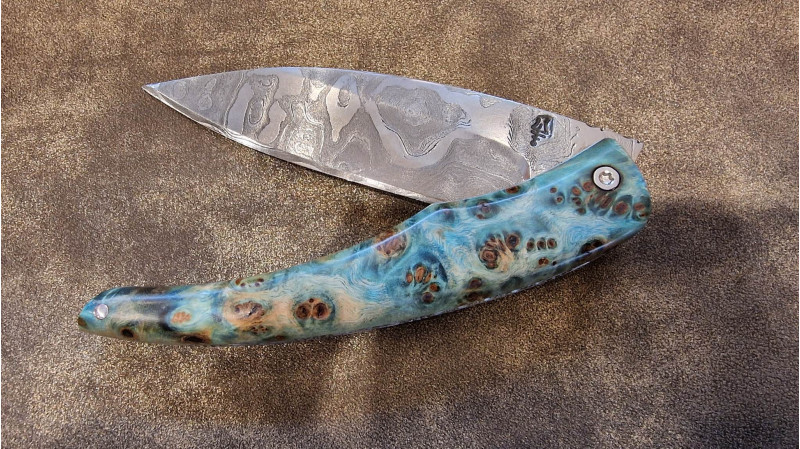 Couteau Damas de Collection Berzerker aux couleurs de l'autoportrait de Van Gogh