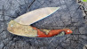 Couteau de collection Berzerker manche hybride en racine de buis stabilisée et résine époxy