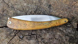 Couteau de poche Toltek en racine de buis du Coiron - Ardèche