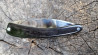 Couteau de collection Toltek manche en buffle du Canada et sa lame polimiroir