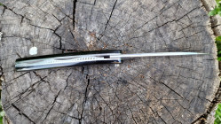 Couteau de collection Toltek manche en buffle du Canada et sa lame polimiroir