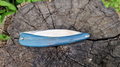 Toltek manche en loupe de bouleau madre stabilisée et teintée bleu