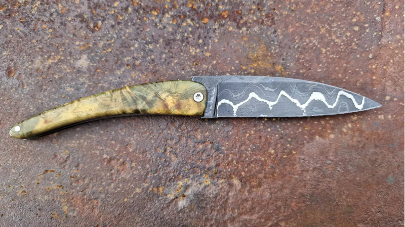 Couteau Opinel N°6 Baroudeur / Inox Manche En Charme Framboise